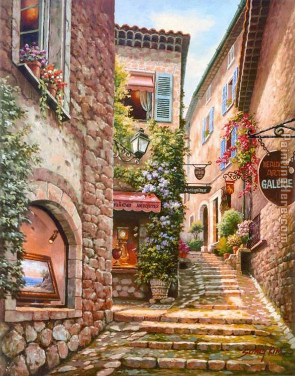 Gallery Steps painting - Sung Kim Gallery Steps art painting